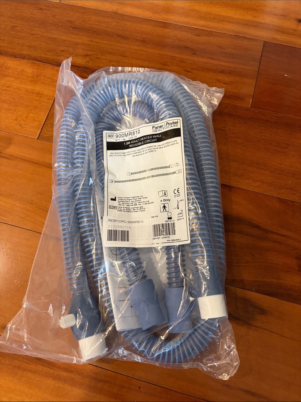 Fisher & Paykel F&P Adult 1.5m Heated Wall Hose - 900MRB10 Reusable Circuit NEW